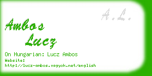 ambos lucz business card